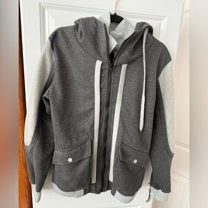Men's Charcoal and Light Gray Bomber Jacket